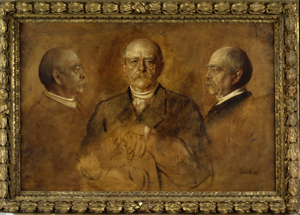Príncipe Otto von Bismarck, 1884 (óleo sobre papel) de Franz Seraph von Lenbach