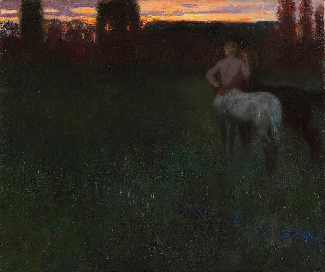 pôr do sol de Franz von Stuck