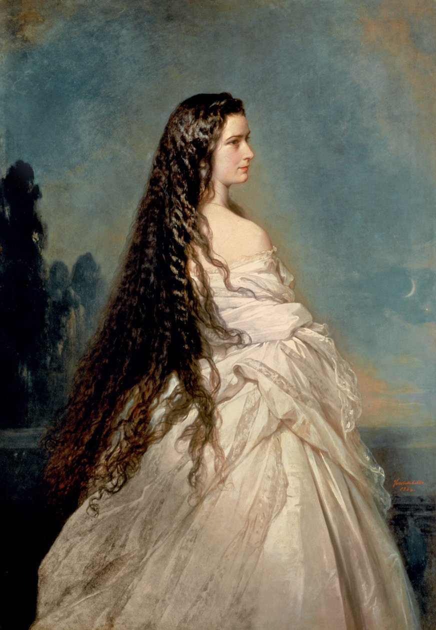 Isabel da Baviera (1837-98), esposa do imperador Franz Joseph I da Áustria (1830-1916) de Franz Xaver Winterhalter
