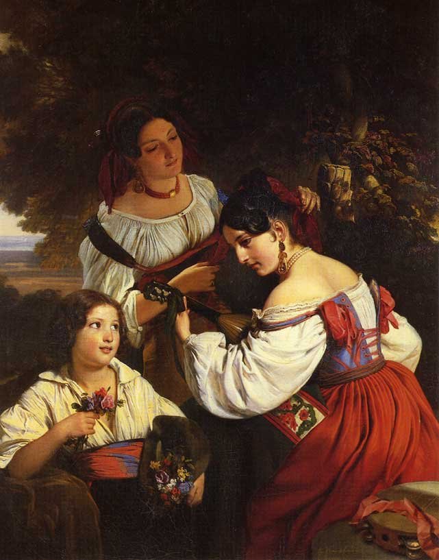 Cena gênero italiano de Franz Xaver Winterhalter