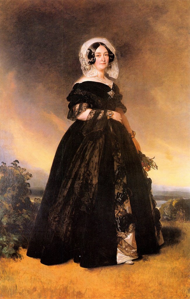 Retrato da Victoire de Sachsen-Coburg-Saalfeld de Franz Xaver Winterhalter