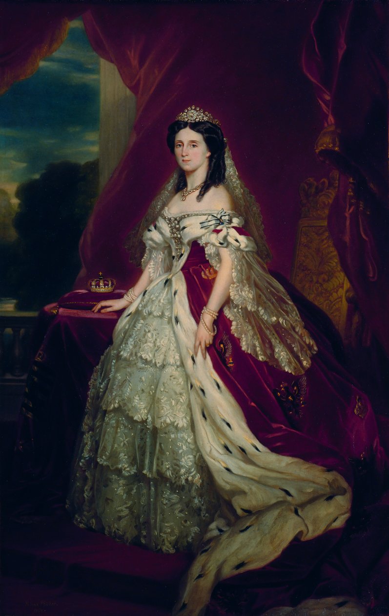 Retrato de Augusta da Saxônia-Weimar-Eisenach de Franz Xaver Winterhalter