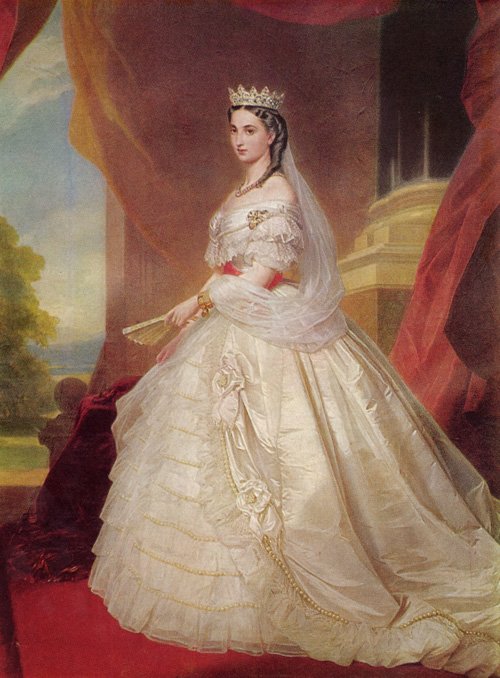 Retrato de Charlotte da Bélgica de Franz Xaver Winterhalter