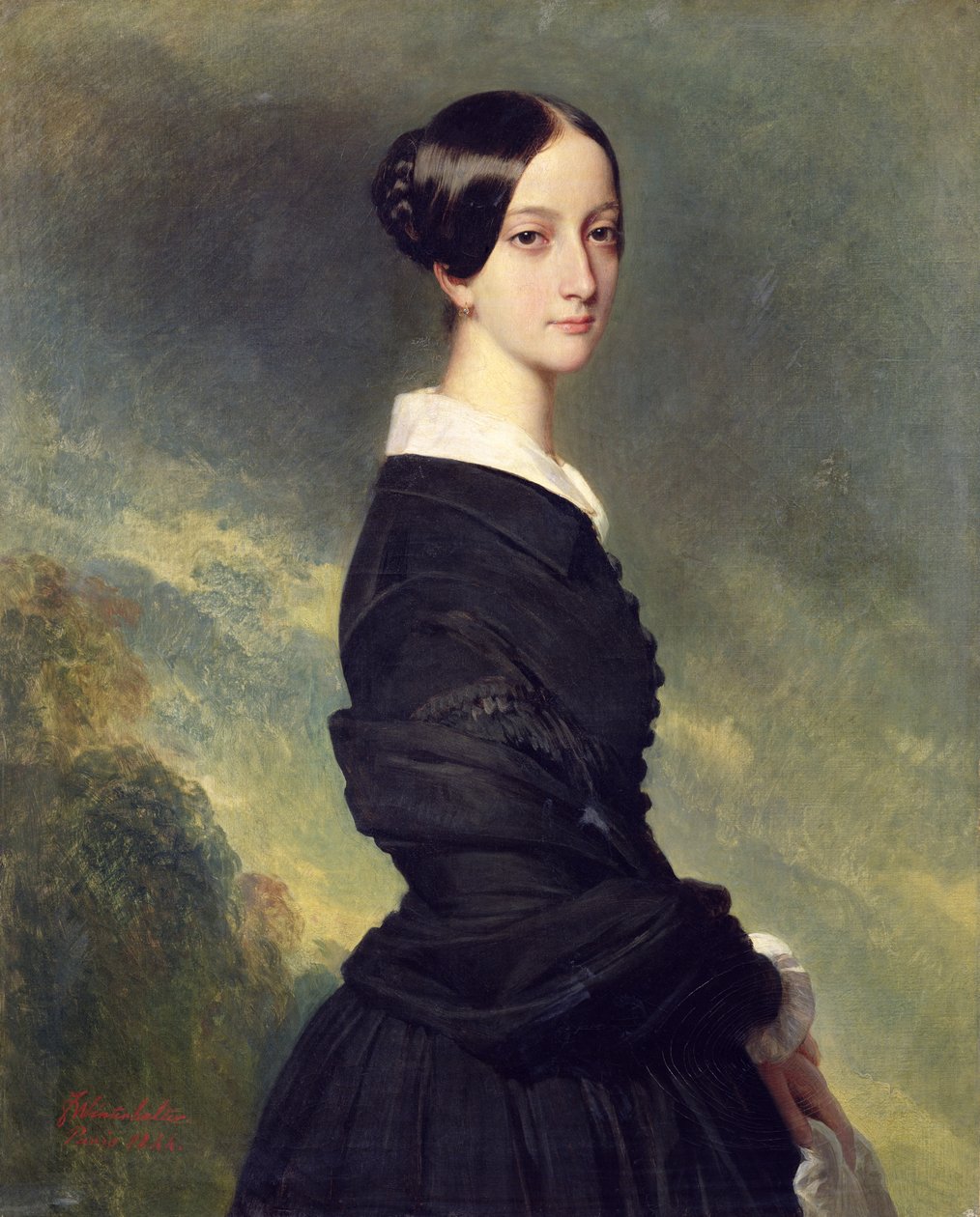 Portrait of Francisca Caroline de Braganca (1824-98) 1844  de Franz Xaver Winterhalter