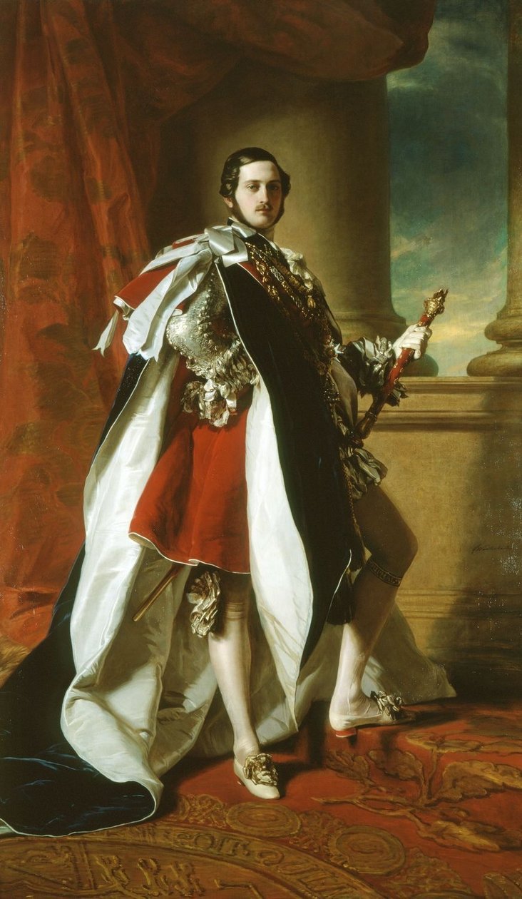 Retrato, de, príncipe, albert, em, garter vestes de Franz Xaver Winterhalter