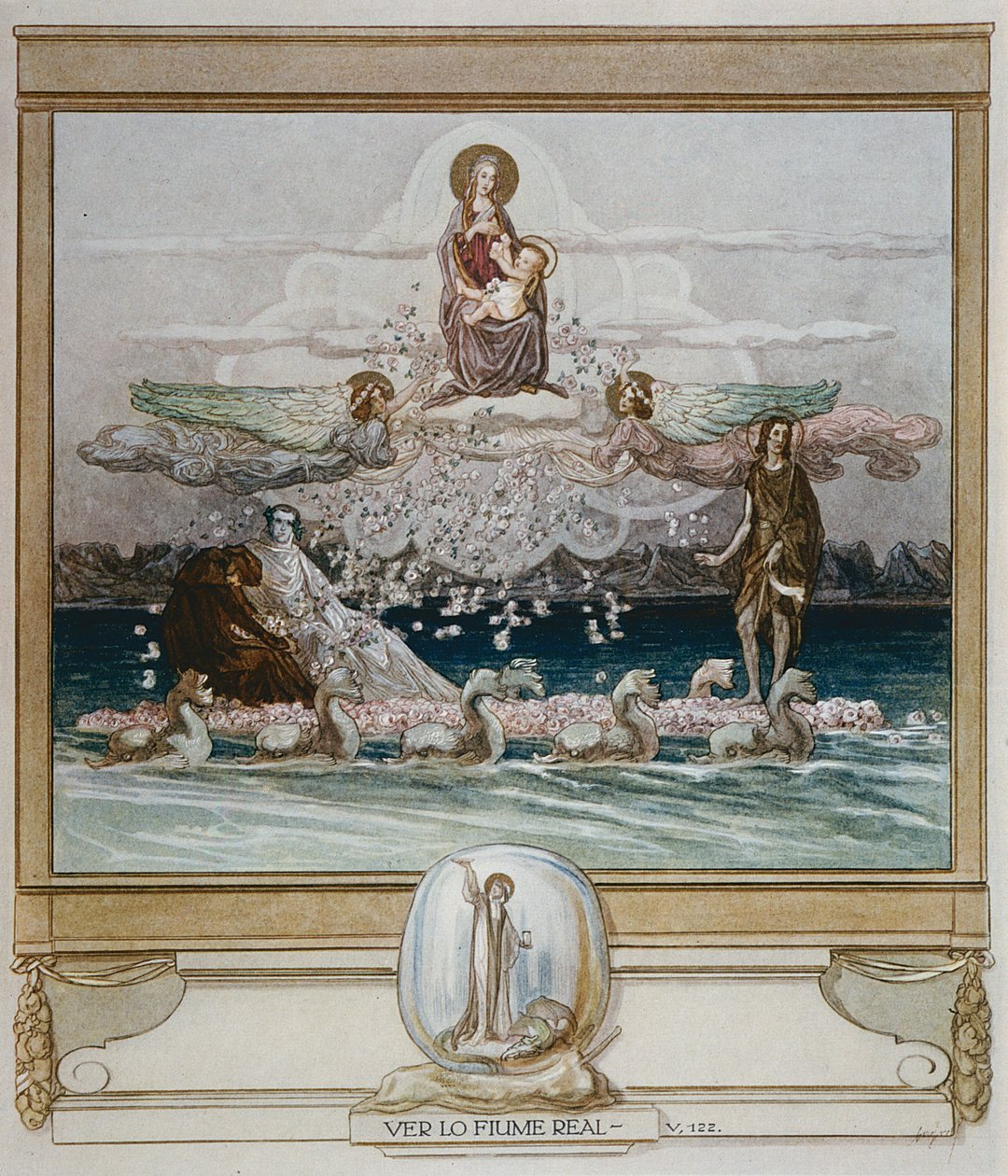Ilustração da &39;Divina Comédia&39; de Dante, Purgatory, Canto V: 122, 1921 de Franz von Bayros
