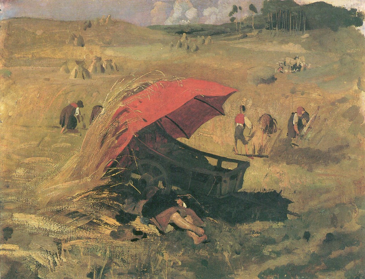 O guarda-chuva vermelho de Franz Seraph von Lenbach