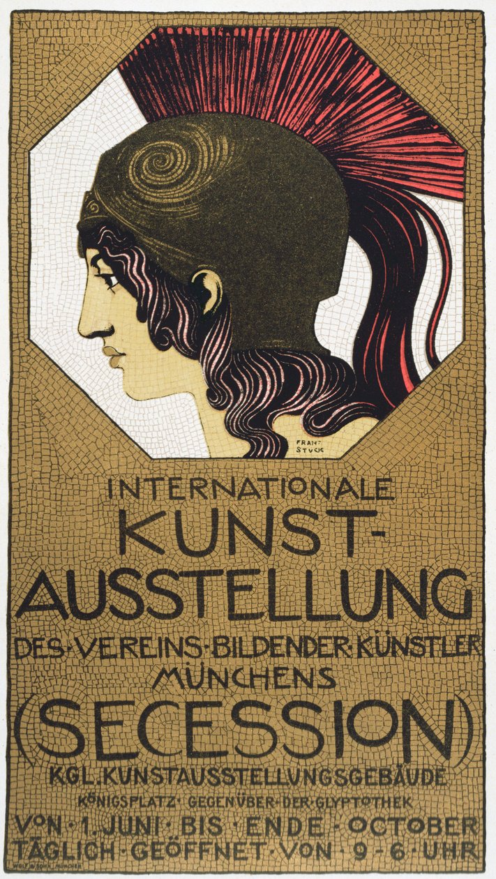 Cartaz para uma Exposição de Arte Secessionista, 1893 de Franz von Stuck