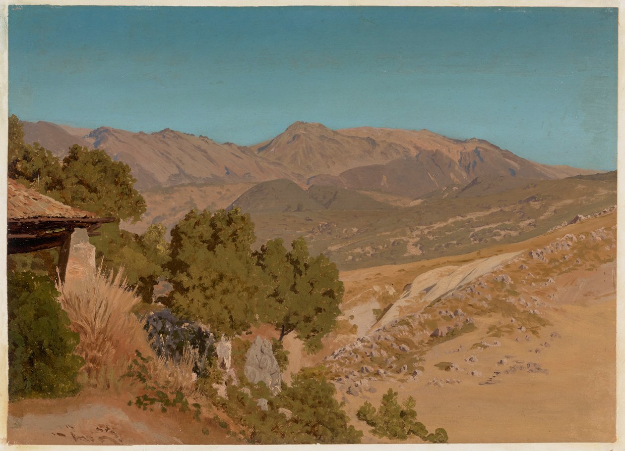 Paisagem montanhosa do sul da Itália de Franz Albert Venus