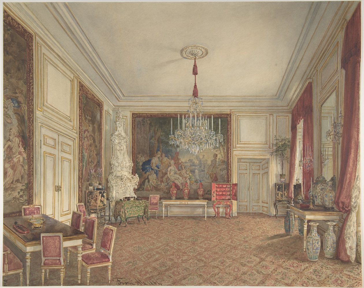 Quarto do arquiduque Luís Vítor na Hofburg, Viena de Franz Alt