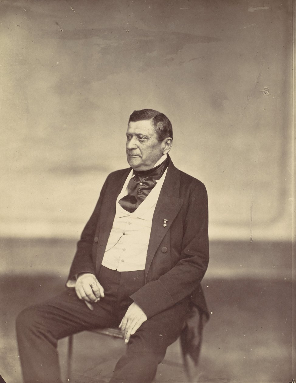 [Homem sentado em colete branco e casaco escuro], 1850s-60s. de Franz Antoine