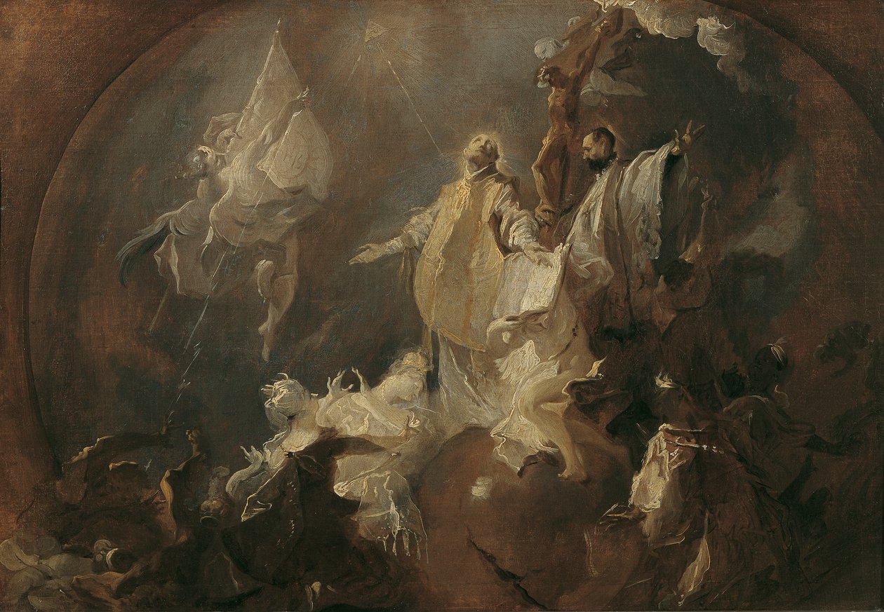 Alegoria da missão mundial da ordem jesuíta de Franz Anton Maulbertsch