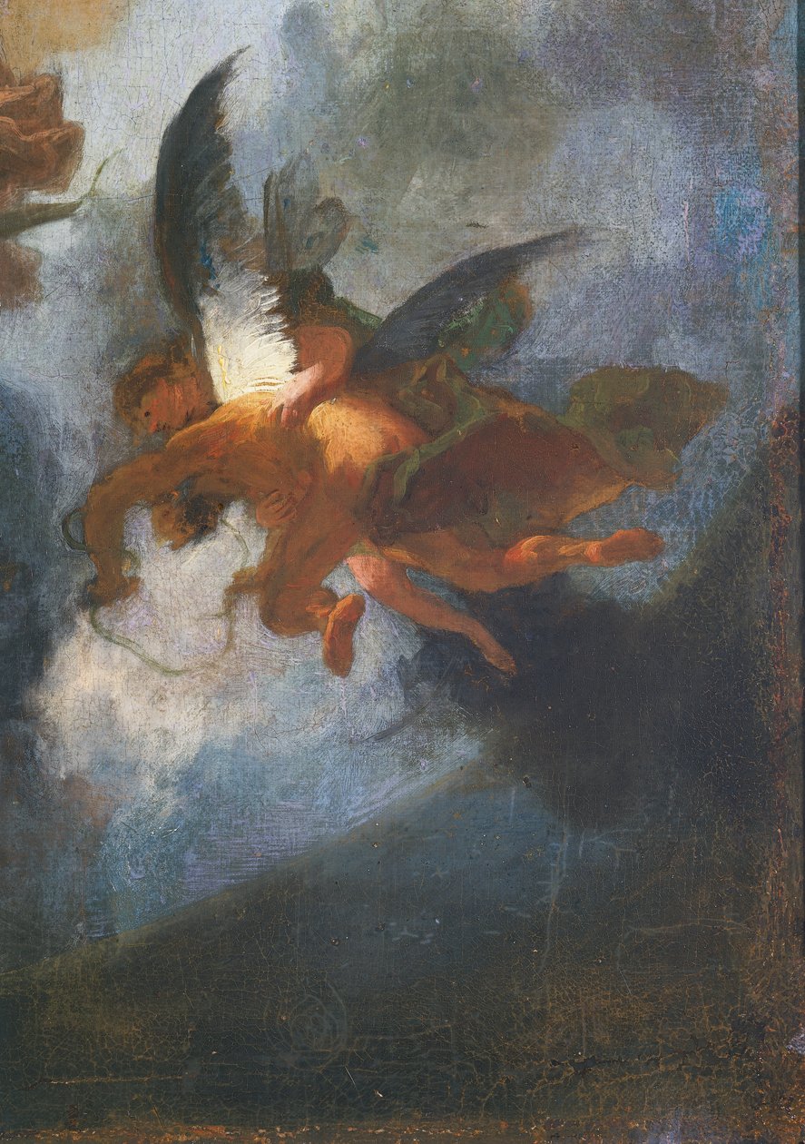 Anjos, detalhe da Alegoria da Missão dos Jesuítas ao Mundo Inteiro, de Franz Anaton Maulbertsch (1724-1796). Alemanha de Franz Anton Maulbertsch