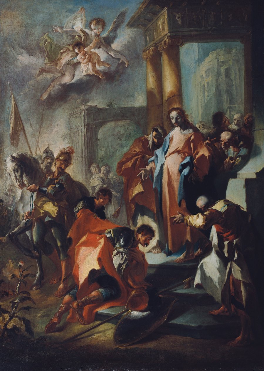 Cristo e o centurião de Cafarnaum de Franz Anton Maulbertsch