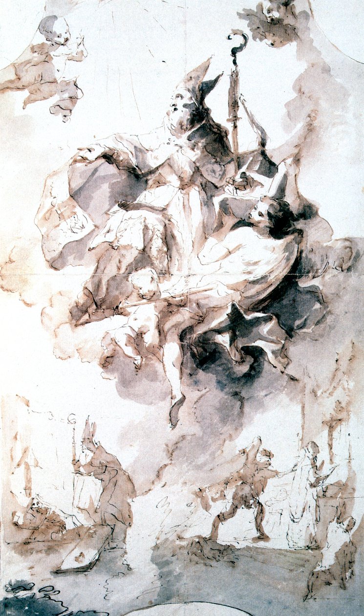 Glória da coroação de São Estanislau, c1744-1796 de Franz Anton Maulbertsch