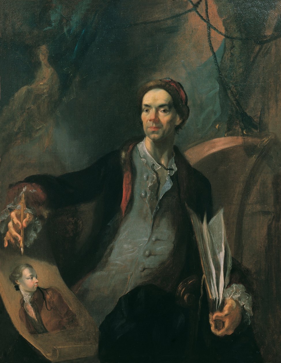 Auto-retrato, cerca de 1767. de Franz Anton Maulbertsch