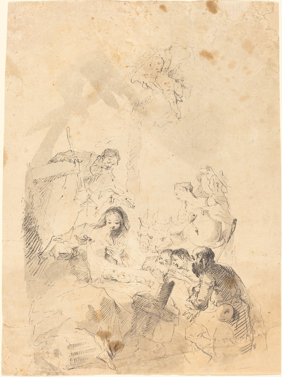 A adoração dos pastores de Franz Anton Maulbertsch