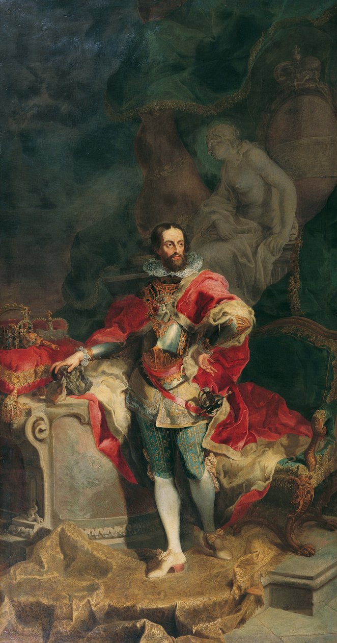 Retrato do imperador Fernando I 1503-1564, ca 1760. de Franz Anton Palko