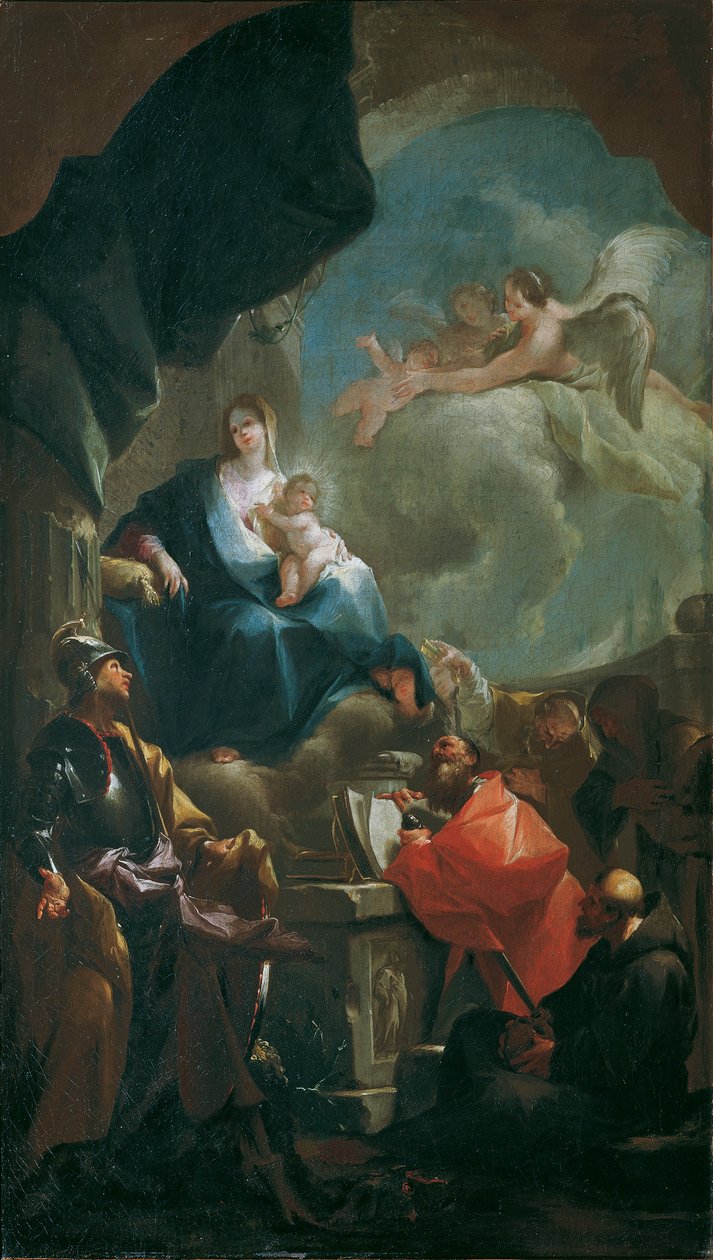 Madona e o Menino entronizados, adorados pelos santos de Franz Anton Palko