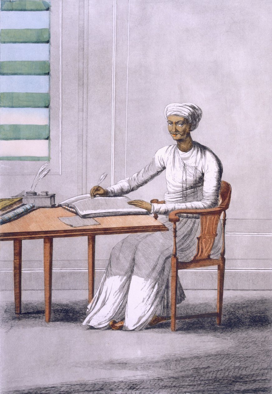 Escriturário de causto, pub. 1808-12. de Franz Balthazar Solvyns