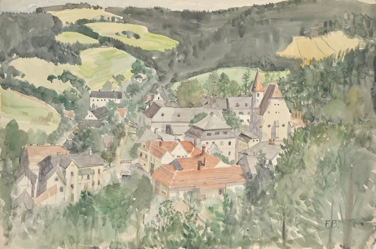 paisagem da aldeia de Franz Barwig d. Ä.