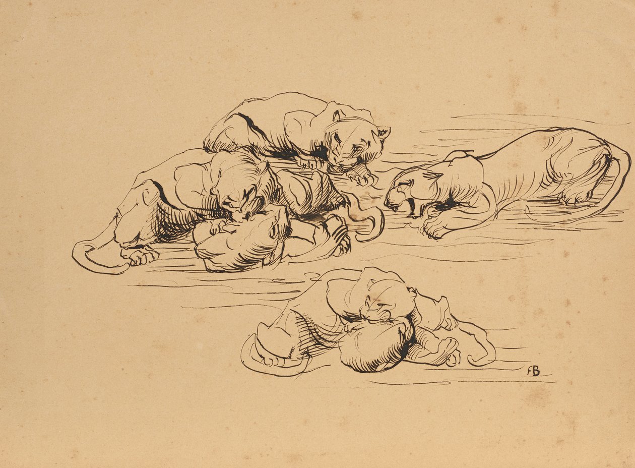 Scuffling Sundapanthers de Franz Barwig d. Ä.