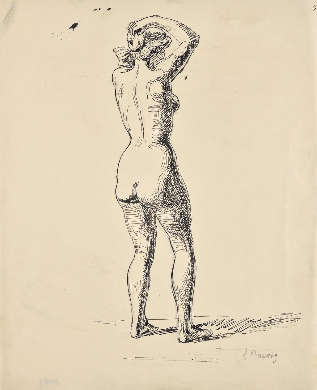 Esboço de um banhista de Franz Barwig d. Ä.
