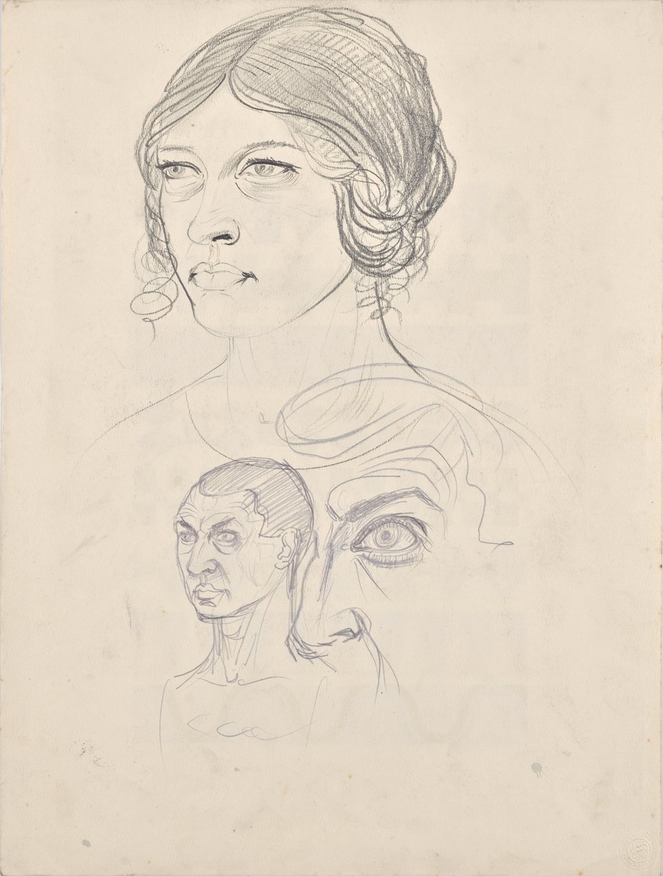 Estudos de retrato de Rosa e Walter Barwig de Franz Barwig der Ältere