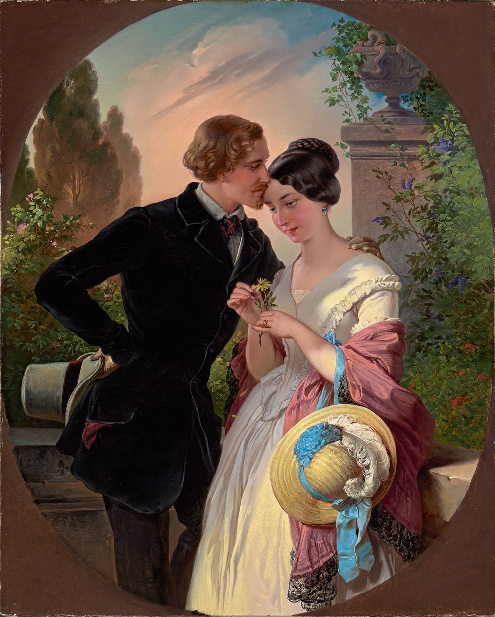 Fausto e Gretchen no século XIX de Franz Dobiaschofsky