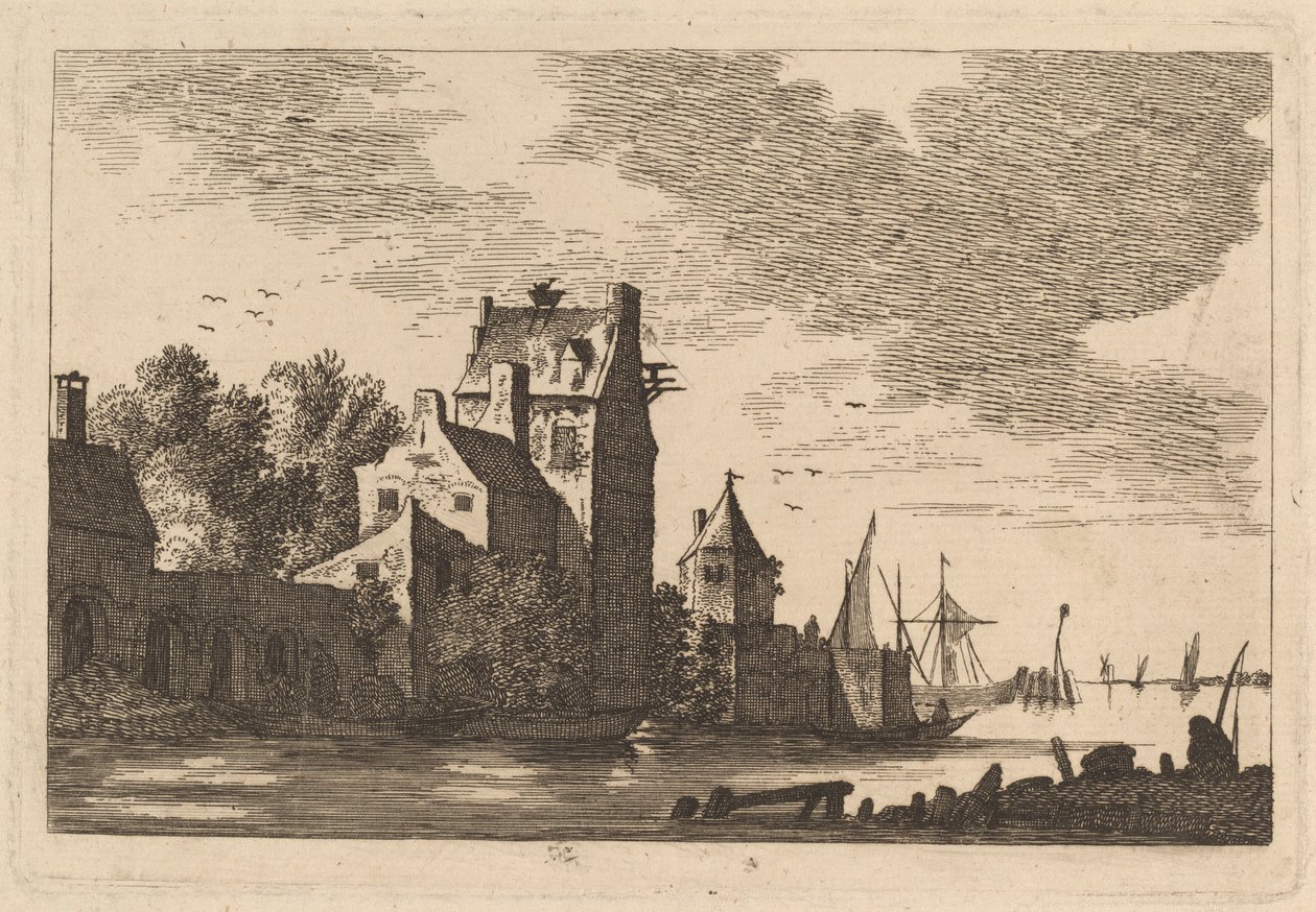 Casas em uma entrada de Franz Edmund Weirotter