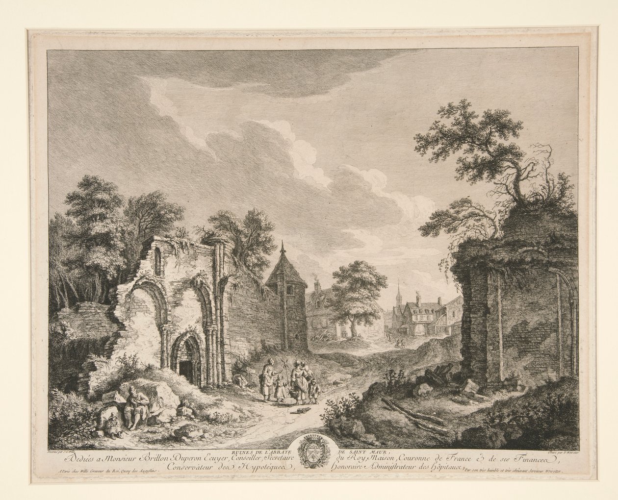 Ruínas da Abadia de St. Maur de Franz Edmund Weirotter