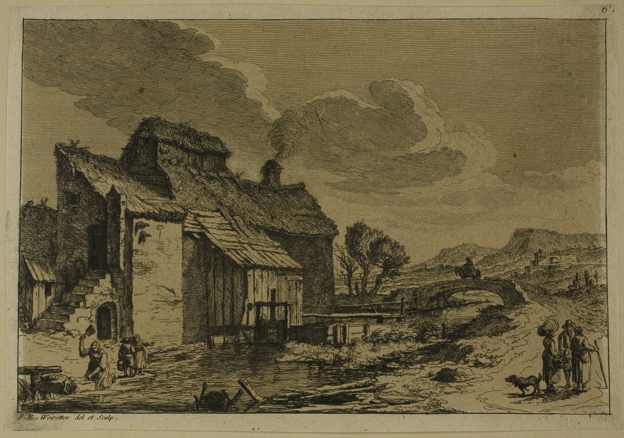 O moinho junto à ribeira de Franz Edmund Weirotter