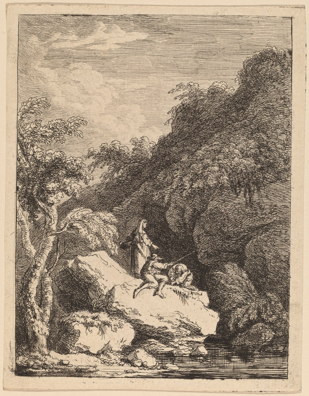 Os arredores de Florença, a caminho de Roma de Franz Edmund Weirotter