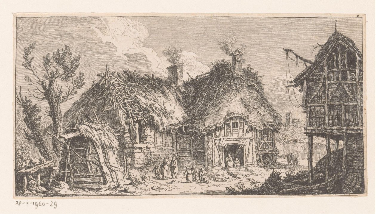 Mulheres e crianças numa quinta
Suite de paysages (título da série) de Franz Edmund Weirotter