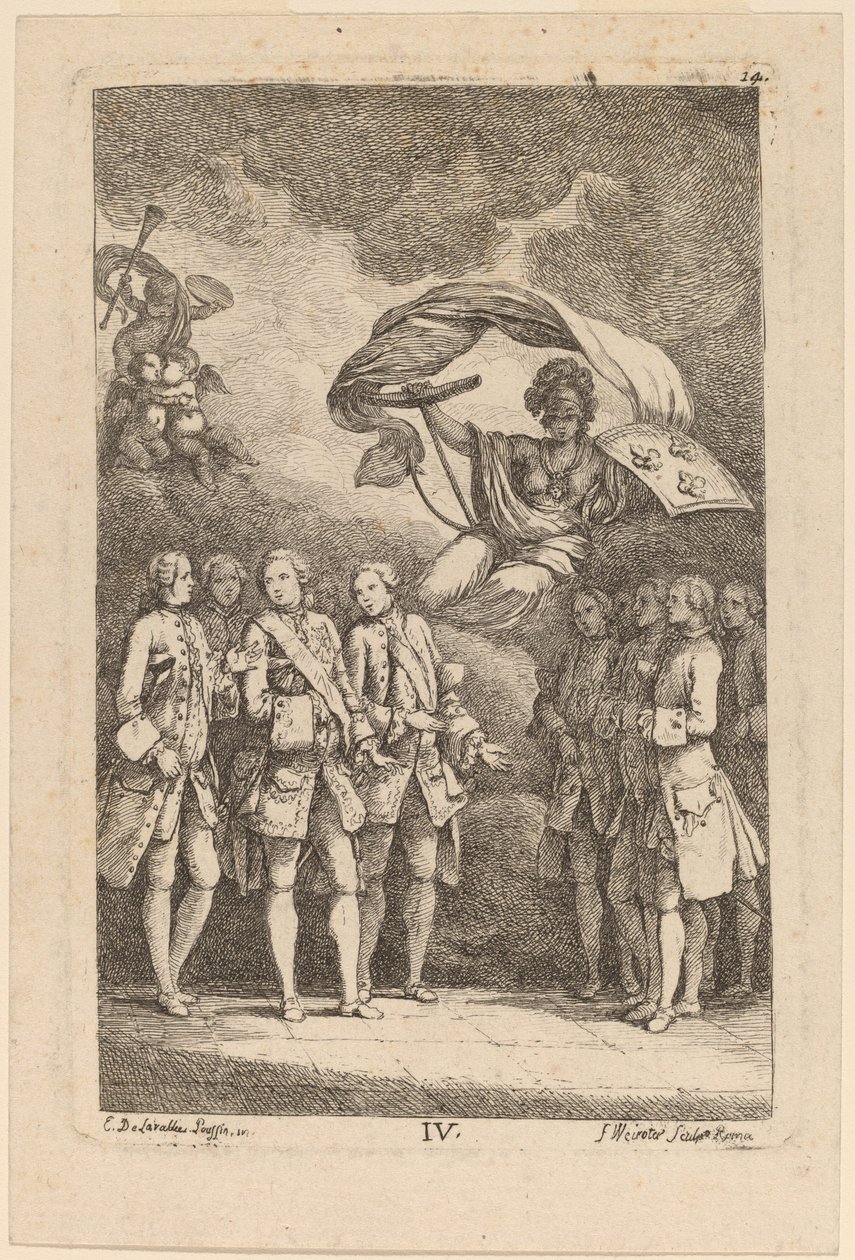 Na Vinda a Roma: pl. 4 de Franz Edmund Weirotter after Étienne de Lavallée Poussin