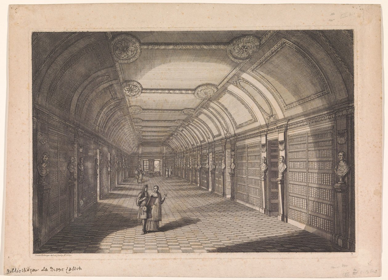 Biblioteca da abadia de Sainte-Geneviève em Paris de Franz Ertinger