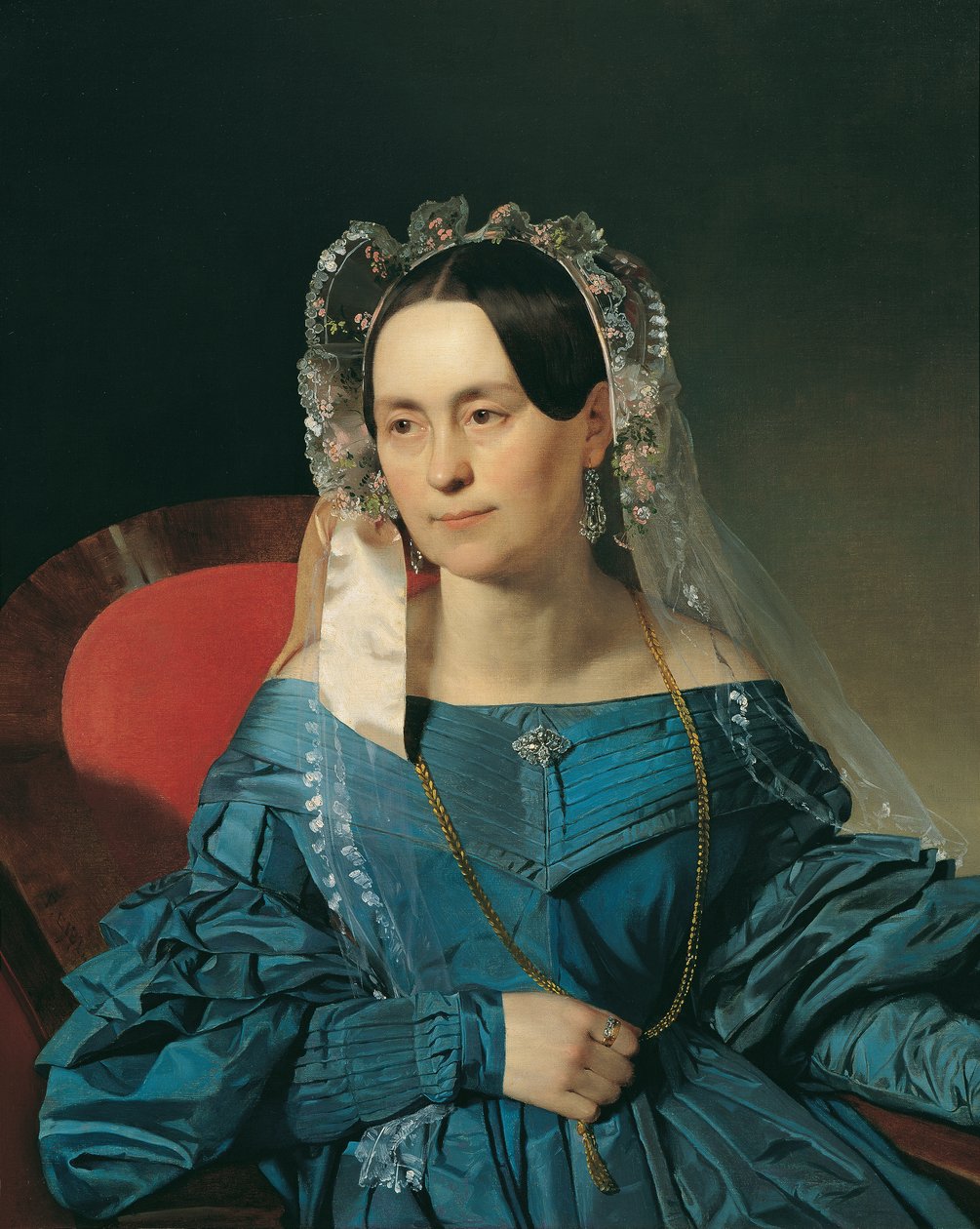 Senhora de vestido azul de Franz Eybl
