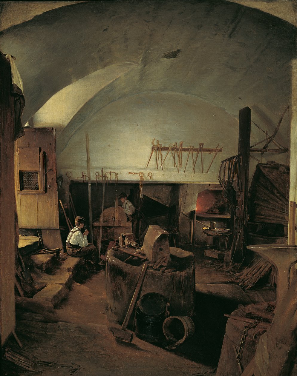O interior de uma forja de Franz Eybl