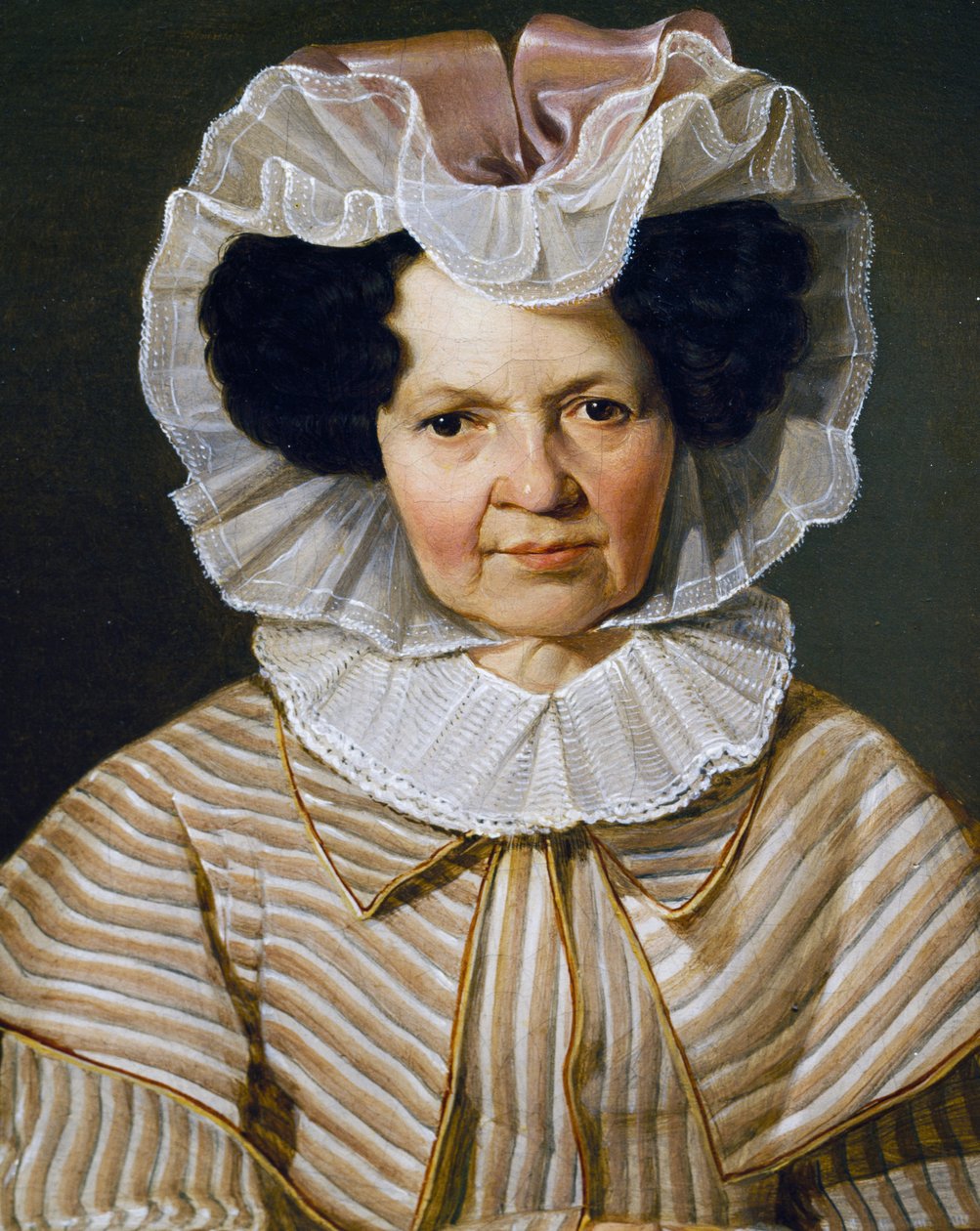 Retrato de Therese Burger Bischof, pintura de Franz Eybl (1806-1880) de Franz Eybl