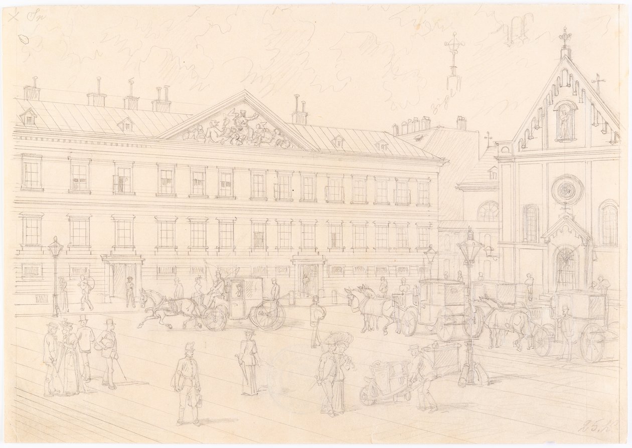 1.º, Neuer Markt - Palácio Schwarzenberg e igreja dos Capuchinhos de Franz Gerasch