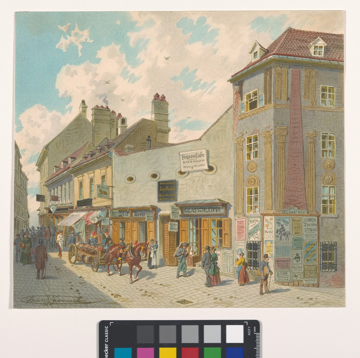 7., Burggasse 28-36 - Vista a partir da Kirchengasse de Franz Gerasch