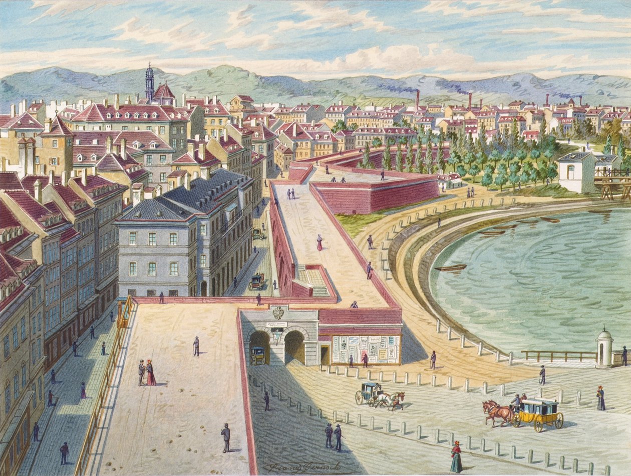 O portão Rotenturm em Viena de Franz Gerasch