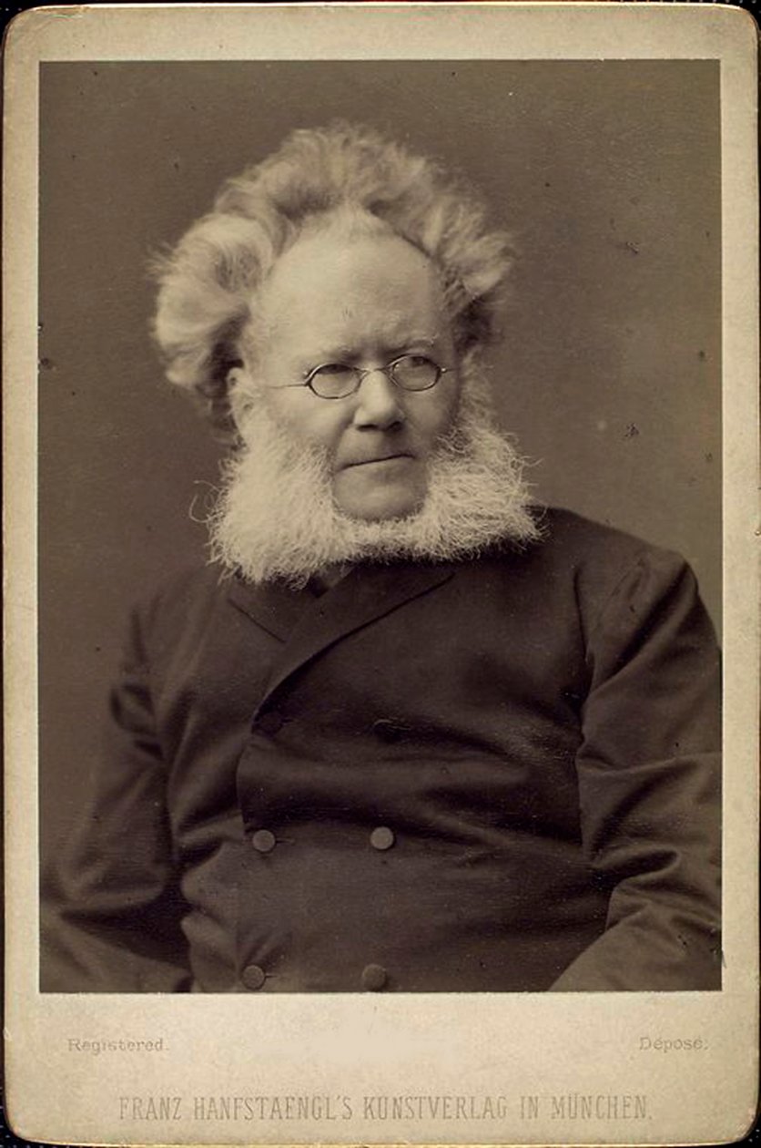 Henrik Ibsen, dramaturgo e poeta norueguês, final do século XIX ou início do século XX. de Franz Hanfstaengl