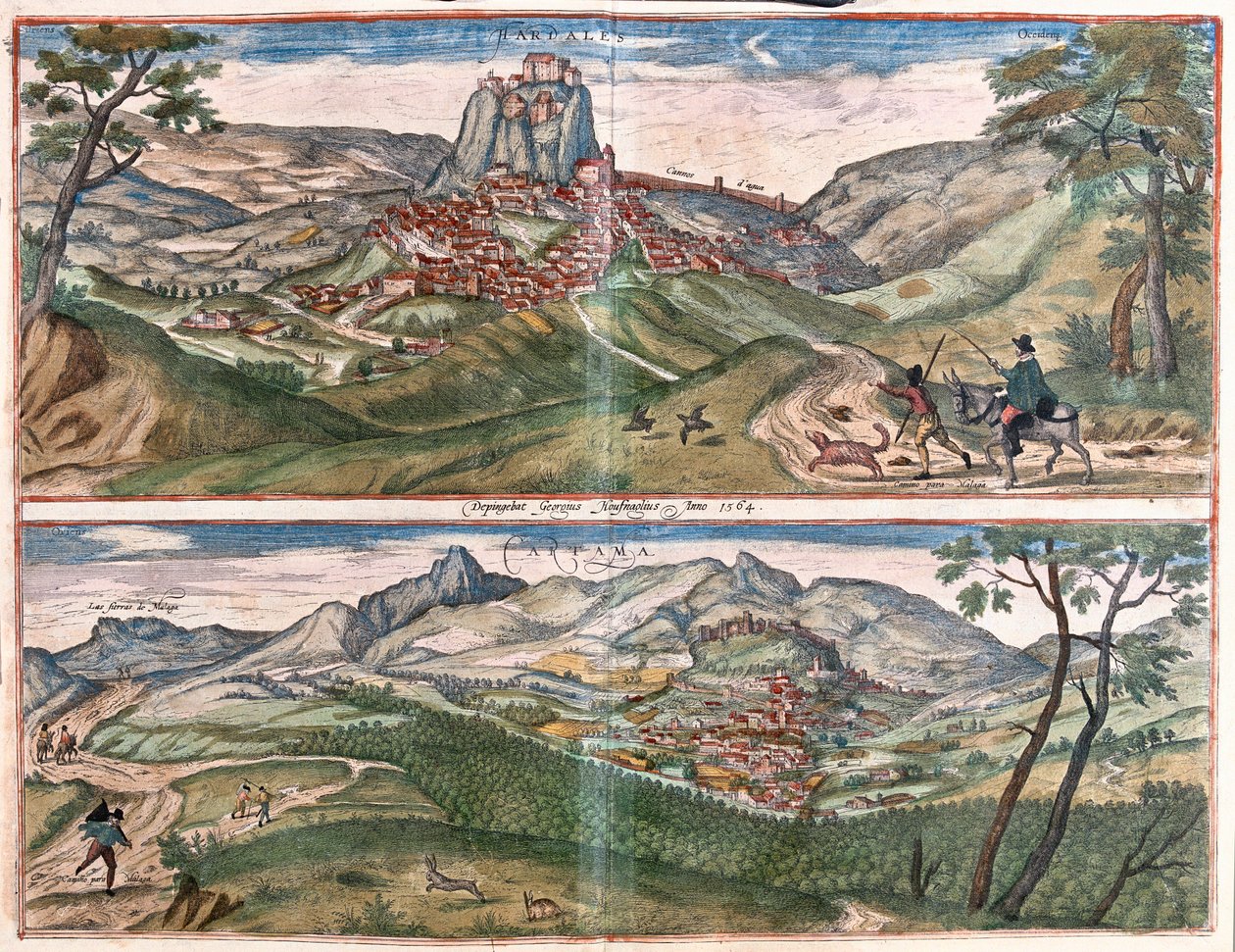Ardales e Cartama, Espanha (gravura de Franz Hogenberg