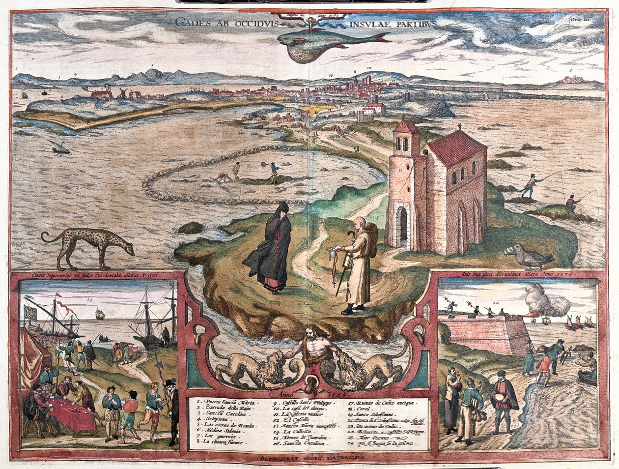Baía de Cádis, Espanha de Franz Hogenberg