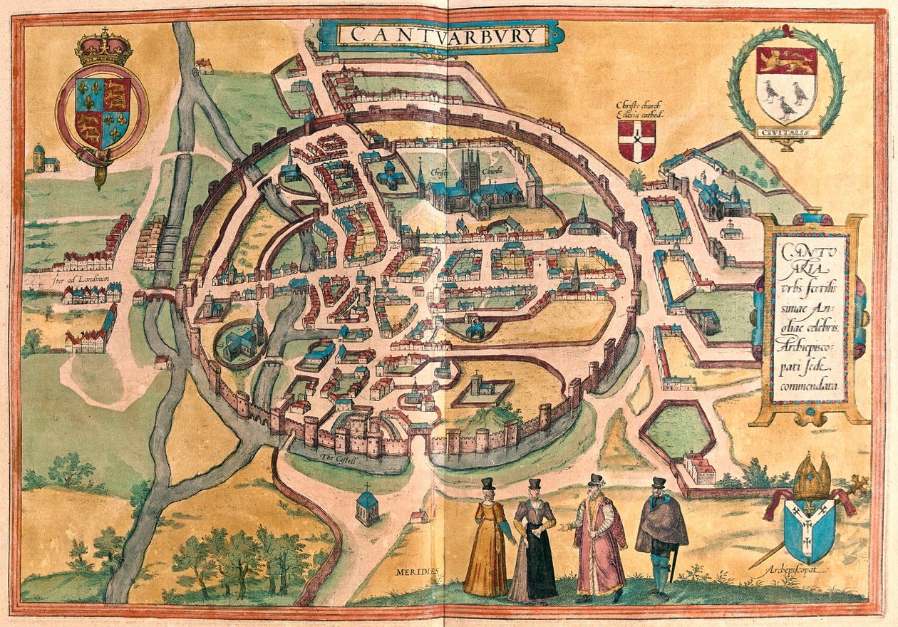 Canterbury, Inglaterra (gravura de Franz Hogenberg