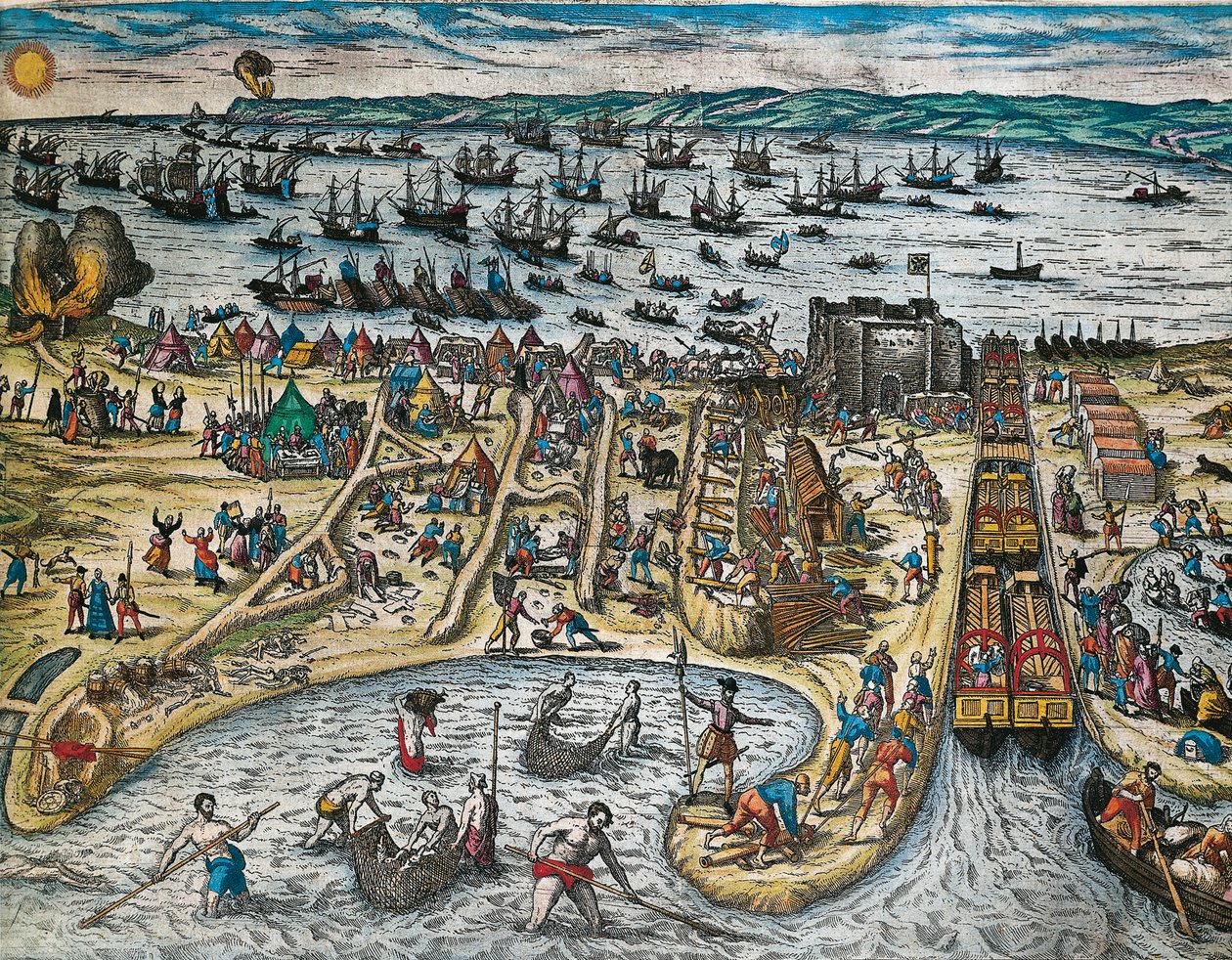 Captura de La Goulette e Tunis por Charles V de Franz Hogenberg