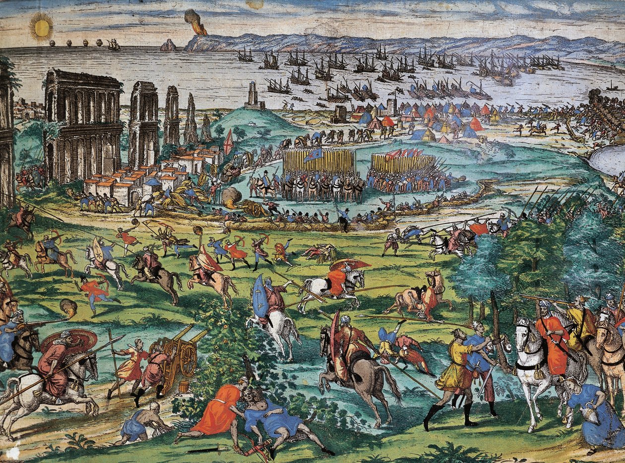 O exército de Carlos V contra Tunes de Franz Hogenberg