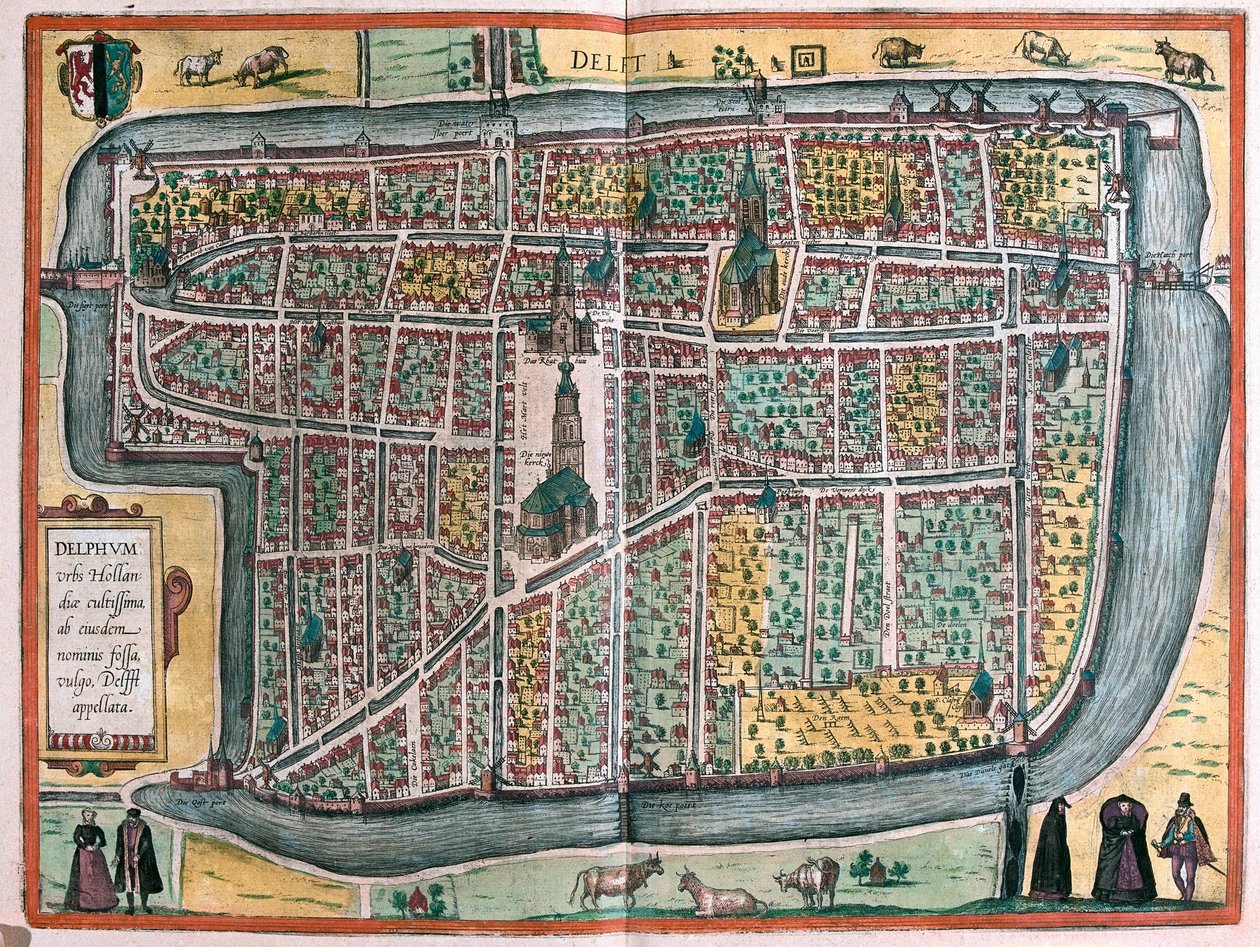 Delft, Holanda (gravura de Franz Hogenberg
