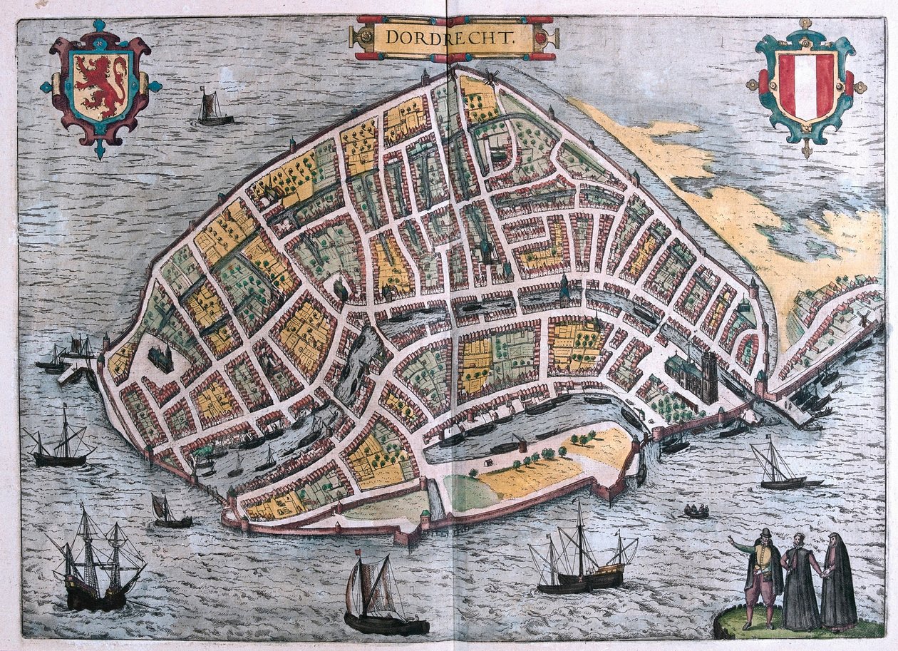 Dordrecht, Holanda (gravura de Franz Hogenberg